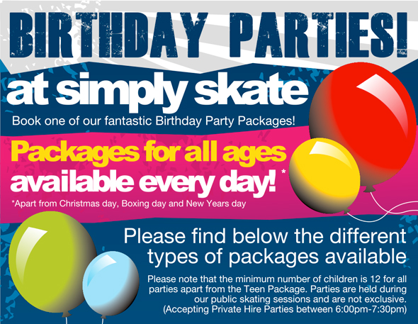 Birthday Party Packages at Simply Skate